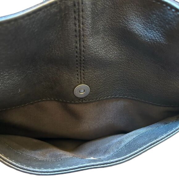 LUCKY BRAND Black Leather Purse Hobo Handbag - Picture 5 of 7